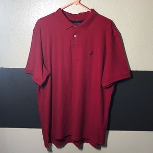 Nautical black red polo shirt size XL used